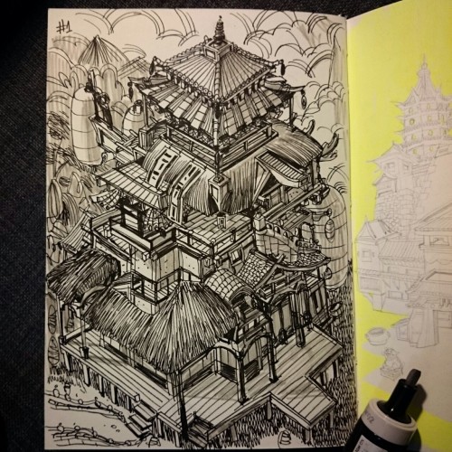 Collection of recent sketchbook entries instagram.com/draahwl