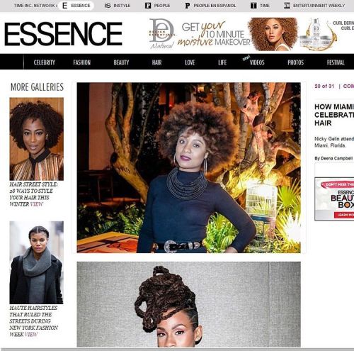Our own Nicky from @2frochicks featured in @Essence #Miami&rsquo;s finest naturals! Thanks to @cocoa