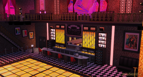 xandezsims:[Build: PHOENIX Nightclub v1] (Pride 2021) Lot Size: 40x30Lot Type: NightclubWorld: San