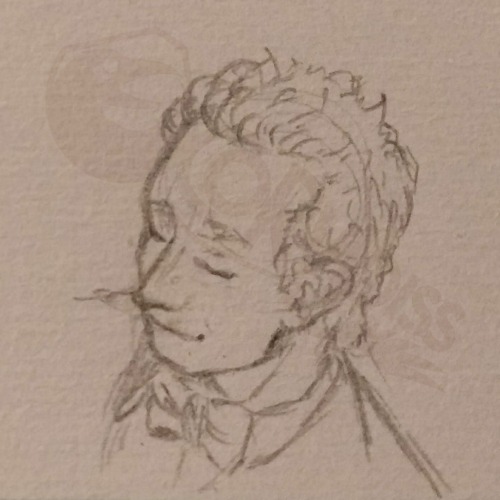 And here&rsquo;s my Book Aziraphale. He&rsquo;s harder to draw than Crowley, but I think this one ca