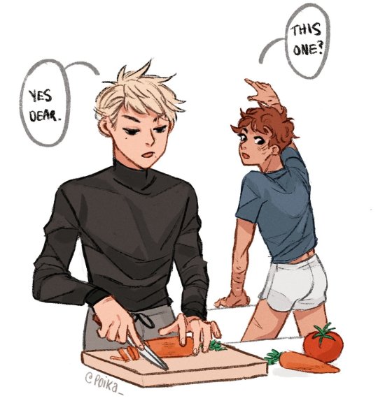 i hc that sometimes neil calls andrew darling and andrew calls neil dear in response and its all very ironic (until it isnt)