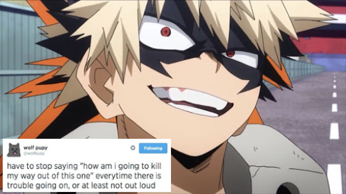 thylovelylionheart: correctbnha: bakugou but wolfpupy tweets @an-assortment-of-forks