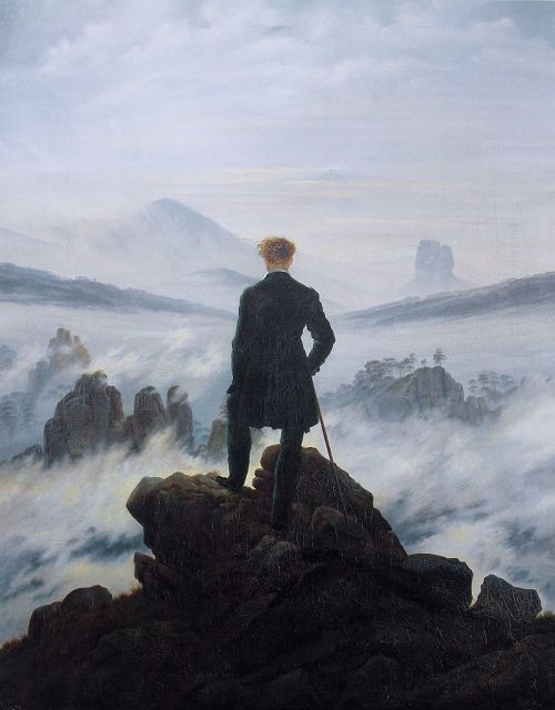 spoutziki-art:Caspar David Friedrich - Wanderer Above the Sea of Fog