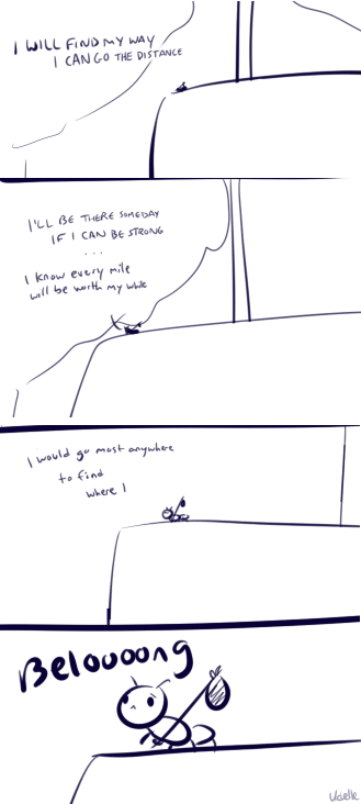 naturallybadforyou:  puddletumbles:  trillow:  do you think ants get confused when they accidentally get on buses and end up really far away  maybe they know they’re going on a journey to find themselves   Am I the only one that sang along? 