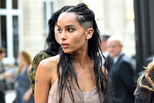 fuckyeahlolawolf: Zoë Kravitz arrives at Valentino Fashion Show during Paris Fashion Week: Haute Cou