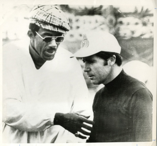 garyplayerarchives: Gary Player and his long-time caddie Alfred “Rabbit” Dyer at the Ope