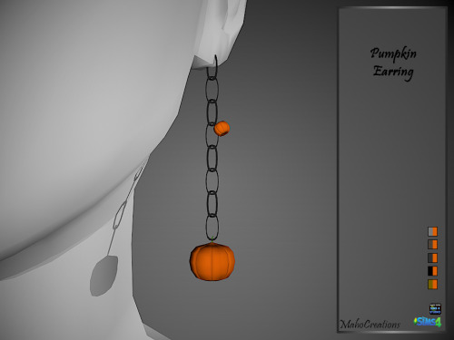 Pumpkin Earringnew meshbasegameteen to elderfemale / male5 colorsspecular mapDownload: SFS / TSR