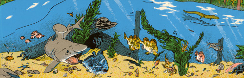 estrellavega:Finished the fourth book in my series of prehistoric books: The Carboniferous! Silkscre