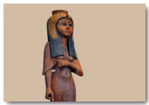 Statuette of the deified 18th dynasty Queen Ahmose-Nefertari. Made in Dynasty 19th-20th; 1290-1070