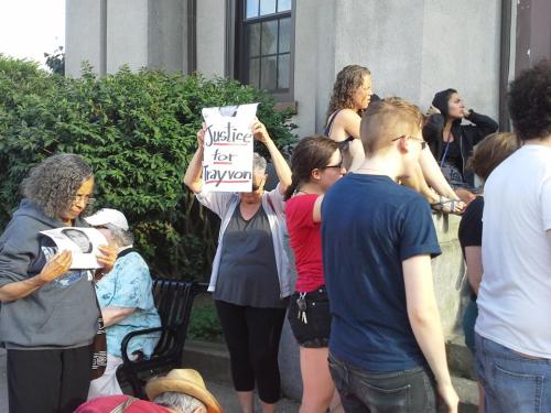 I was blown away by the Justice For Trayvon rally today in Northampton. Despite being called at last