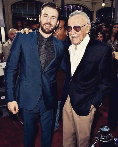 The hero and the legend #captainamerica #civilwar #chrisevans #stanlee #steverogers #marvel