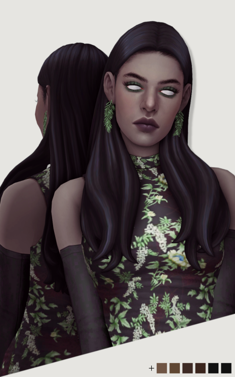 @luutzi | Karmina | female hair (updated!)EA mesh editthe new Maxis palette (24 swatches)BGChat comp