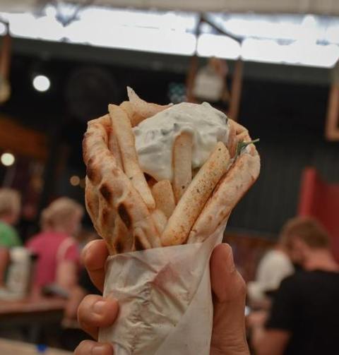 Greek Gyros With Fries