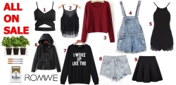 aexno:****ROMWE SALES****DO YOU WANT TO BE FASHIONABLE? WITH AMAZING PRICES? Visit ROMWE. They have a wide variety of styles and their products are made from amazing quality.black top  |  black tassel vest  |  red sweater  denim jumpsuit  |  black