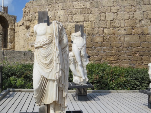 Caesarea Maritima : statuary of the roman era Israel, August 2016