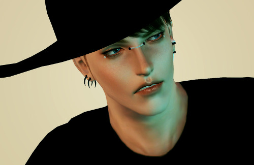 m1ssduo: andalysims: two earrings - Download：Right  Left Large brimmed hat by the77sim3   thank U 
