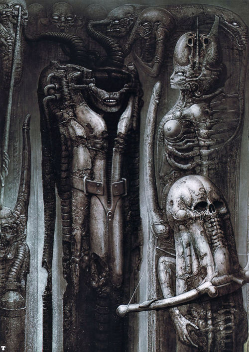 thothmammatus:socialpsychopathblr:By H. R. Giger  Giger fetish