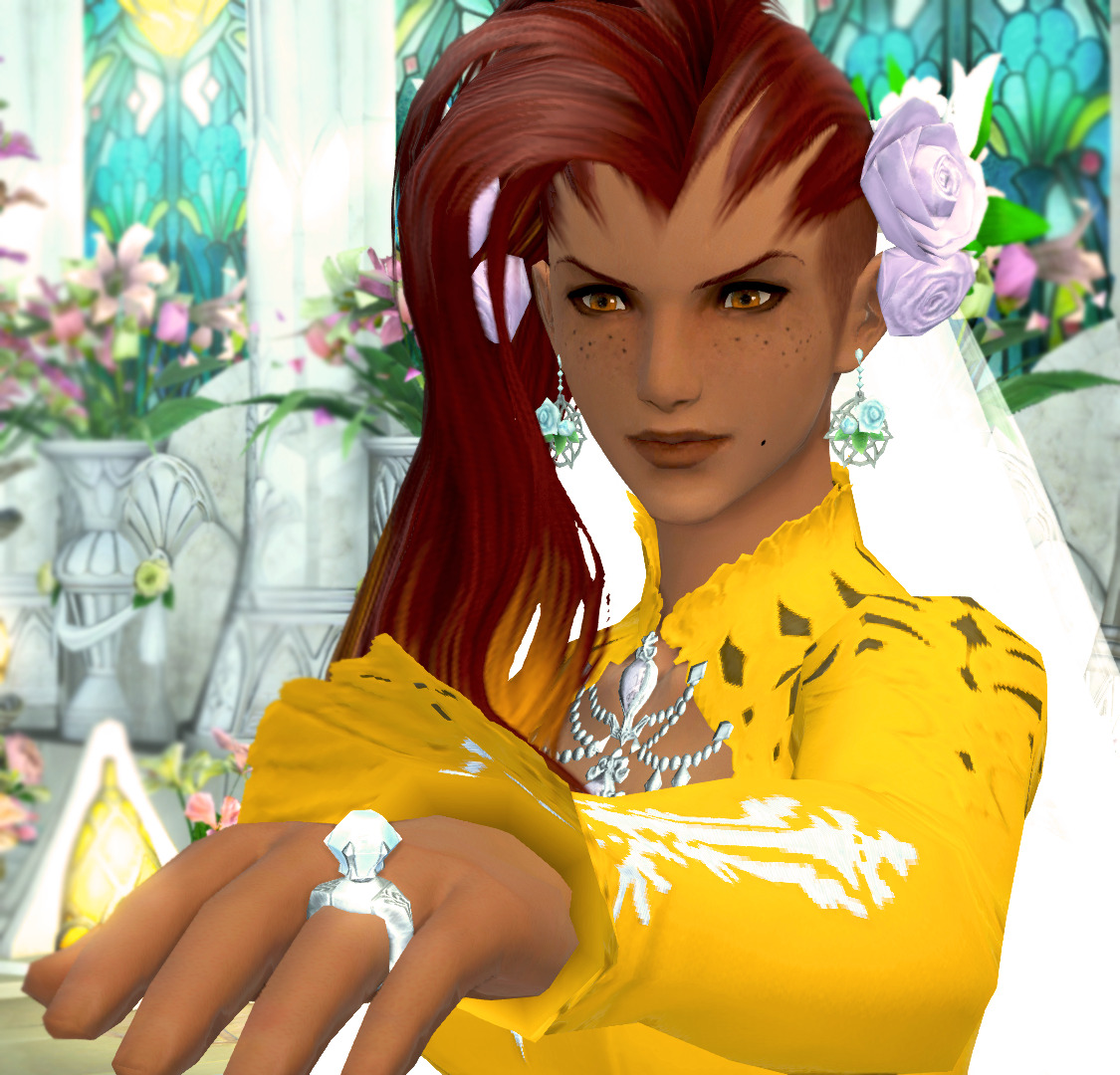 queenladycool:  SURPRISE FFXIV TUMBLR, LADY COOL GOT MARRIED! TO THE LOVELY FRIEND-SPOUSE