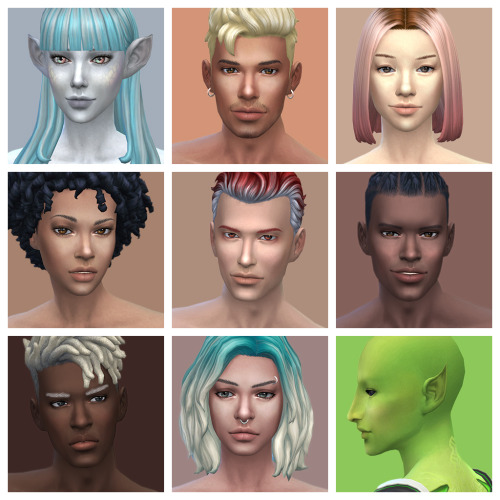 kijiko-sims:Updated Default Replacement Skin Tones It’s late,but I made default replacement skin ton