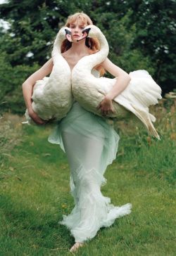 voidchella:Sarah Daykin by Tim Walker, scrapbook ‘Vogue Pantomime’, Vogue UK 2004.   