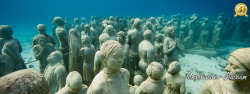 unexplained-events:  The Cancun Underwater Museum. Artist: Jason Taylor 