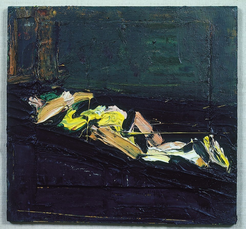 alongtimealone:
“ Frank Auerbach, Reclining Figure
”