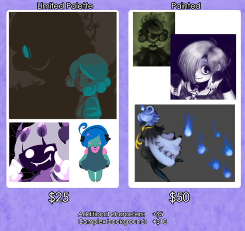 meakersneakers: After 500 years, I finally have reopened my commissions…! Short rundown: Pric