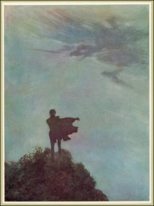 misswallflower: Emund Dulac’s illustrations from ‘The Poetical Works Of Edgar Allan Poe&