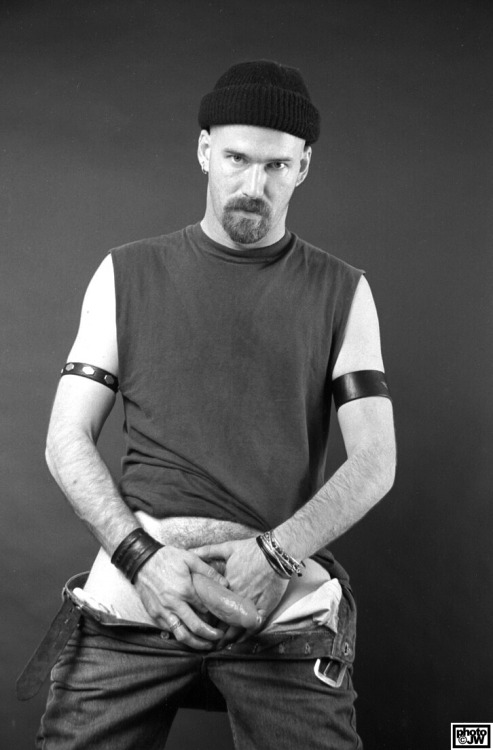 jim-wigler:  Recently unearthed, more Mr. Sex negatives. These were shot for Jim Trudeau at The Connecter. I finally got him to put on a pair of skin tight black leather gloves and smoke a cigarette, on video no less. Unfortunately, the video, Hi•8,