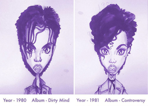 Prince, enough said.Every Prince Hairstyle From 1978 to 2013 by illustrator and set designer Gary Ca