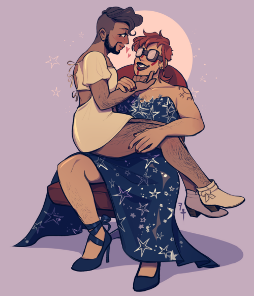 fellas is it gay to be nonbinary and wear cute dresses together[ leave a tip / commissions / other s