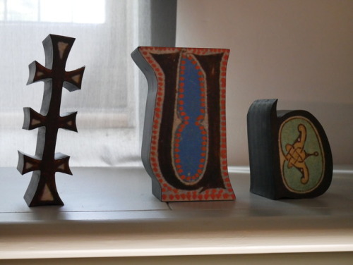 Sculpture and artwork inspired by the Lindisfarne Gospels, the famous early Christian tome rescued f