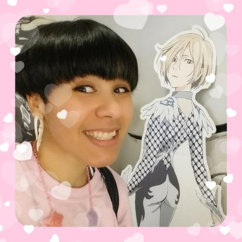 Met my husbando, Yurio , at the lil&rsquo; Yuri on Ice event at Kinokuniya, NYC ♡ &amp; A NE