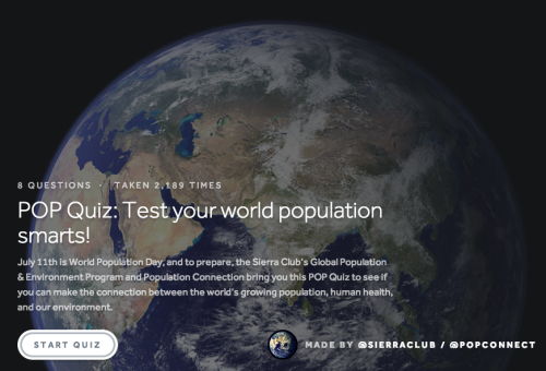 Get ready for World Population Day with our POP Quiz, take it here: sc.org/POPQuiz
