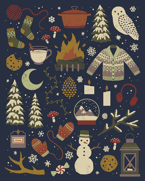 lordofmasks: Winter Nights | Camille ChewA cozy, winter wonderland themed pattern. Available on Soci