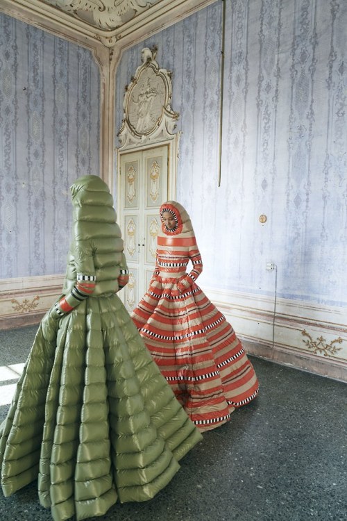 Obsessed with these puffer coat dresses by Pierpaolo Piccioli and Liya Kebede