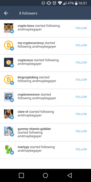 Hhhhhh what the FUCK did I do to get five cryptocurrency followers I’m gonna go encrypt photos
