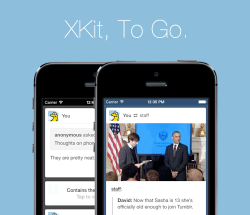 abrza:  xkit-extension:  Introducing XKit for iPhone Well it took a few months, but it’s here: XKit for iOS is now available on the App Store. It comes with Blacklist, PostBlock, Mute, One-Click Reply, Disable GIFs, No Recommended Posts and much more.