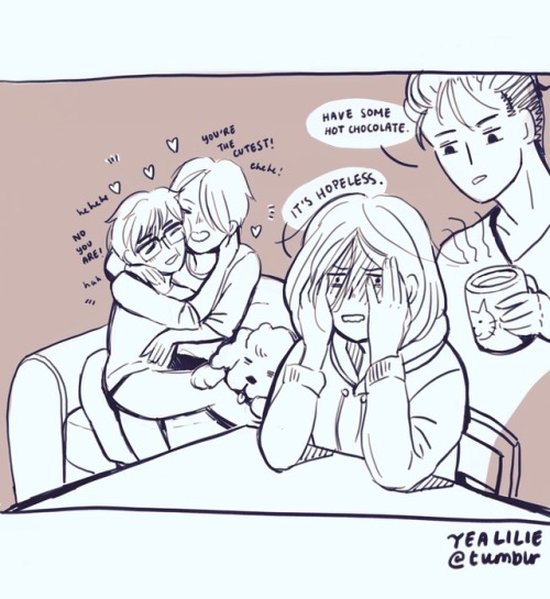 tealilie-art: Victor and Yuuri are the no.1 merch collectors.