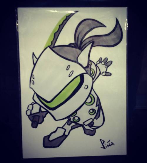 Ok, so gonna post a LOT of art, so het ready! #overwatch #chibi #genji here at Denver Comic Con! #de