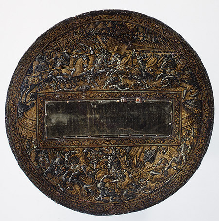 Shield, ca. 1535 Attributed to Girolamo da Treviso (Italian, ca. 1497–1544) This piece is from