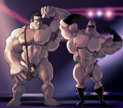 sarah-borrows:  Sorry for the wait everyone! Here’s a commission request of Mr Incredible and Ralph as strippers with little covering them. I’m glad you guys chipped in when you did. Keep it up! &lt;3Want a commission?