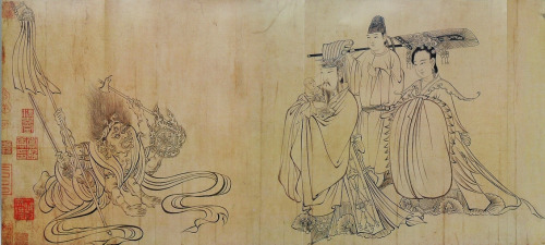 吴道子 - 送子天王图by Wu Daozi (Tang Dynasty)