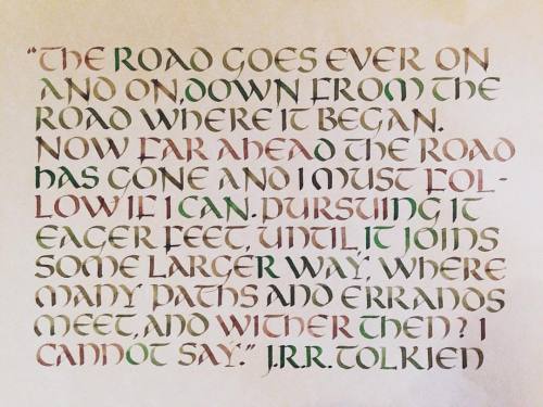 tashadeguzman:I apologize to everyone sick of Tolkien passages in Uncial. Learning the script before