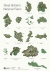 Ordnance Survey poster showing topographical maps of Great Britain’s National Parks.