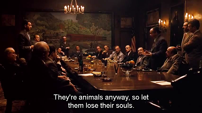 Atypical Racist N Word - The Godfather (1972) The meeting with the heads...