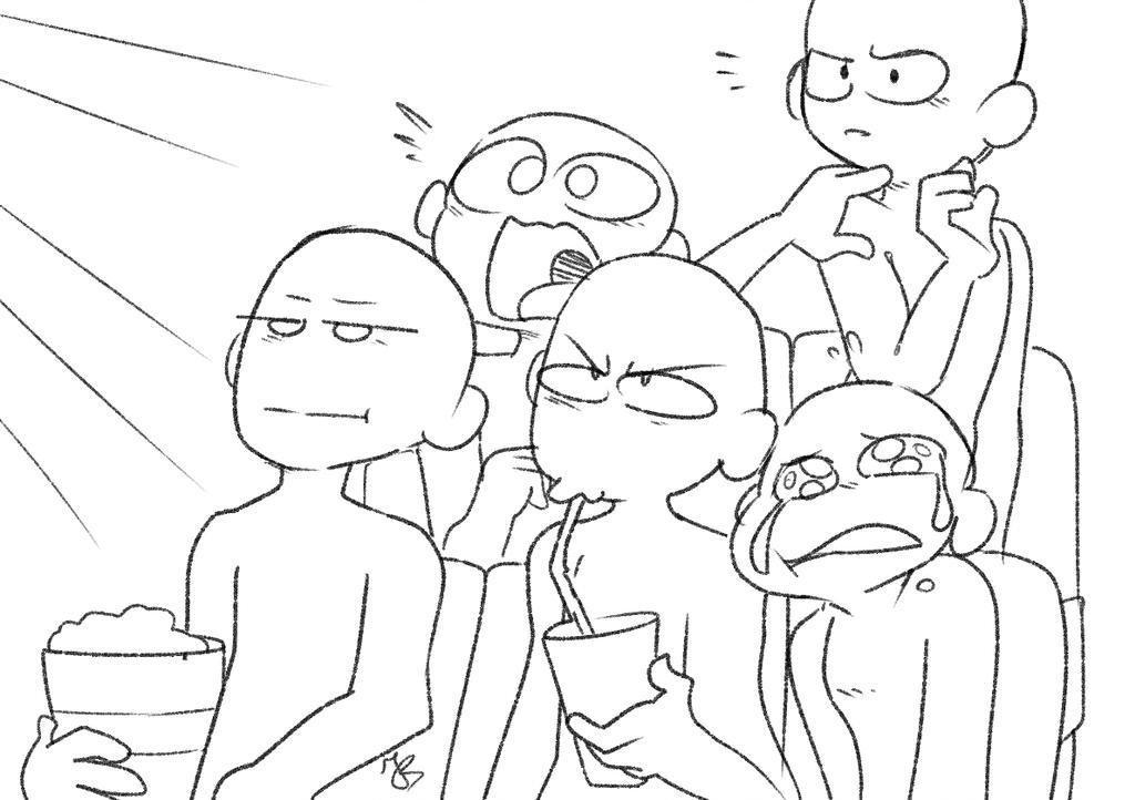 photo Chibi Squad Drawing Base Group Of 5 designer to be