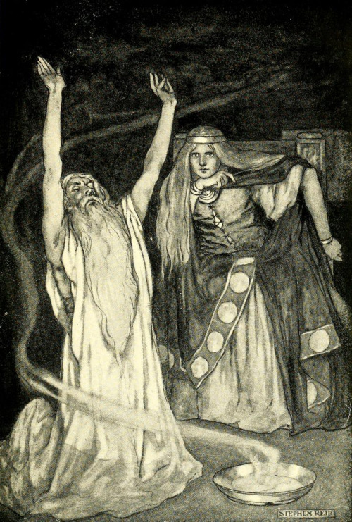 walpurgishall:  Stephen Reid “Queen Meave and the Druid”