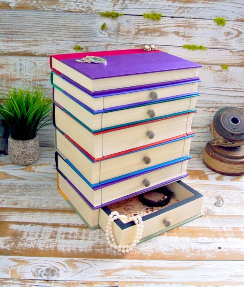 sosuperawesome:  Hollow Book Jewelry Boxes Fox And Dye Design on Etsy 