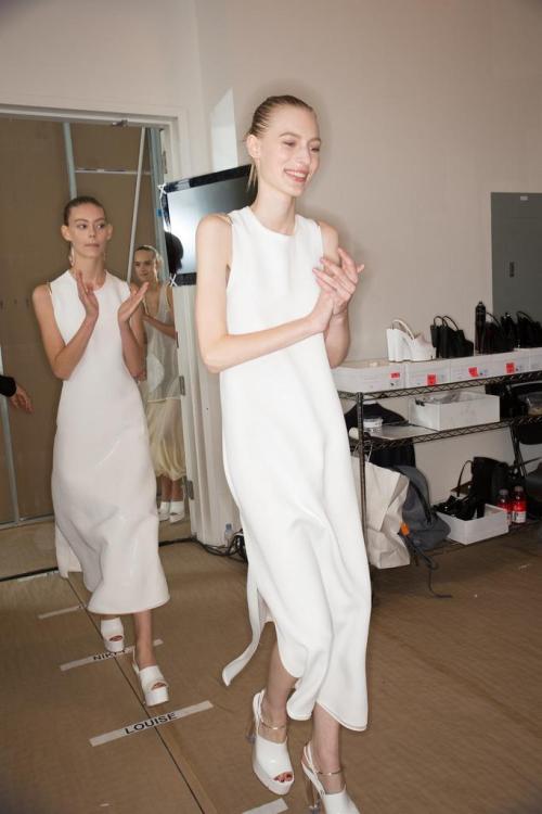 Porn nubise:  Julia Nobis backstage @ Calvin Klein photos